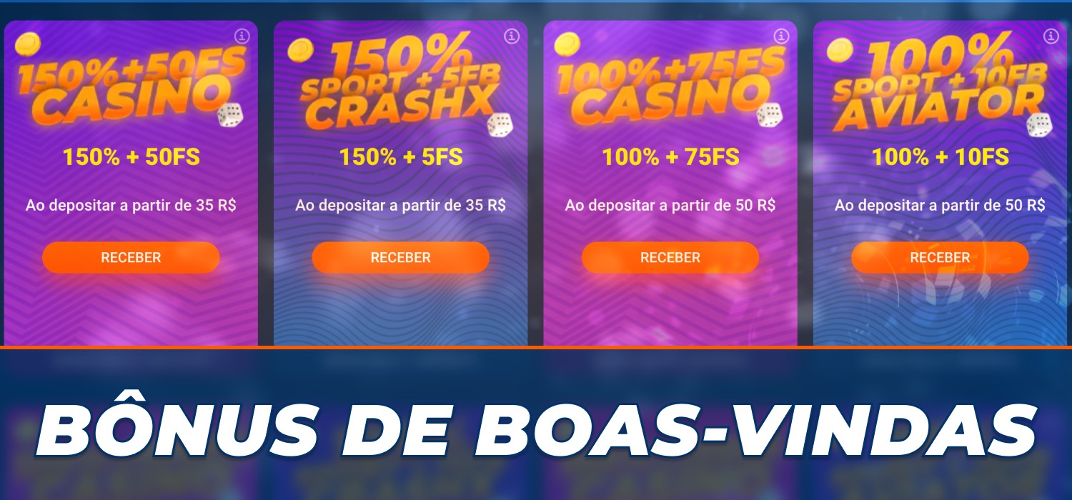 bônus de boas-vindas para novos usuários do cassino
